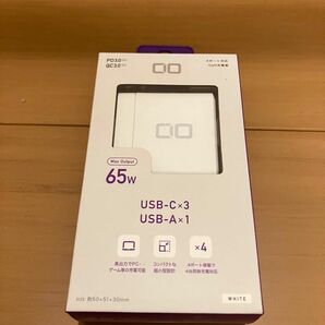 販売証明書添付 CIO ACプラグタイプ GaN65W急速充電器 CIO-G65W3C1A-WH