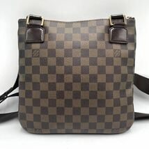 【超美品】LOUIS VUITTON ルイヴィトン ポシェット ボスフォール ショルダーバッグ ダミエ クロスボディ メンズ 斜め掛け 茶 ブラウン_画像3