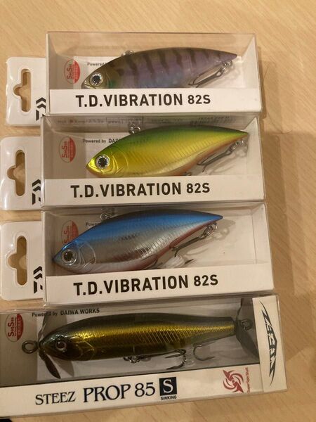ダイワ ルアー T.D.バイブレーション 82S 生ギル スティーズ プロップ クロキン 85S ルアー セット④新品