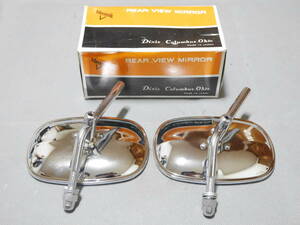 60'S NOS Hsu peli Across rib Vintage mirror 2 ps SUPERIOR DEXIE Harley Knuckle bread shovel iron evo chopper original 