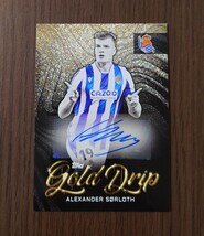 ⑤ アレクサンダー・セルロート 直筆サイン オートグラフ TOPPS レアル・ソシエダ ALEXANDER SORLOTH GOLD DRIP AUTOGRAPH _画像1