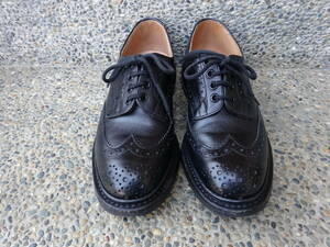 トリッカーズ バートン 黒 UK5.5 ウィングチップ Tricker's Bourton