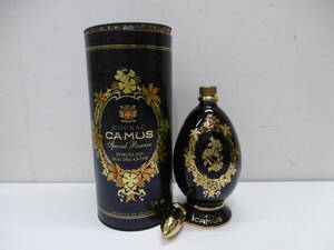 11709 酒祭 洋酒祭 カミュ スペシャルリザーブ 陶器 エッグ 350ml 40％ 未開栓 ブランデー COGNAC CAMUS ポーセリン 替え栓付 青陶器 古酒 