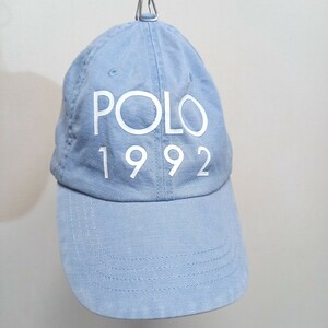 《新品同様 / 即完売》ポロ ラルフローレン POLO 1992 キャップ メンズ 本革 レザー rrl RL-92 RL-93 STADIUM P-wing 1993 帽子 ハット 90s