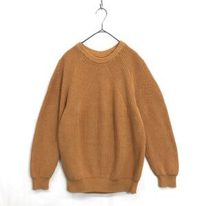 KZ7878★BATONER : COTTON SIGNATURE CREW NECK★2★オレンジ系 定価￥24200- バトナー コットン シグネチャー クルーネックニット