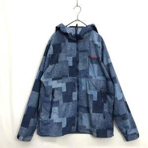 KZ7885★Columbia : Hazen Patterned Jacket★L★デニムパッチワーク転写 コロンビア ヘイゼンパターンドジャケット