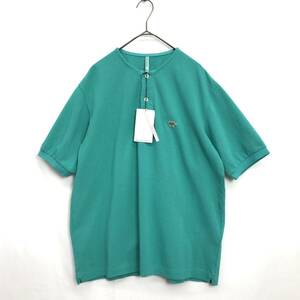 KZ7952★SCYE BASICS : Garment Dyed Henley Neck Shirts★36★グリーン系 定価￥14300- サイ 製品染め ヘンリーネックシャツ ポロシャツ