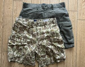 GAP ミリタリーショーツ フロッグスキン p-44 501xx bige 66 ヘリンボーン old gap Patagonia バギーズ セット販売　ゴールデンサイズ