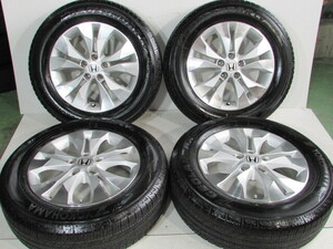 ☆HONDA■CR-V■純正アルミセット■ENKEI製■225/65R17■114.3-5H/17-6.5J/+50■YOKOHAMA■ジオランダーCV■G058■バリ山深溝4本■程度良好