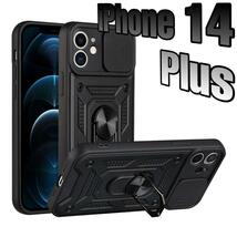 iPhone 14Plus ケース ブラック カメラレンズ カバー 耐衝撃_画像1