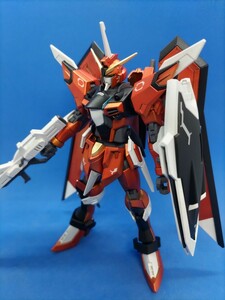 HG 1/144 イモータルジャスティスガンダム　ガンプラ塗装済完成品　マットキャンディー塗装　説明書有　機動戦士ガンダムSEED フリーダム