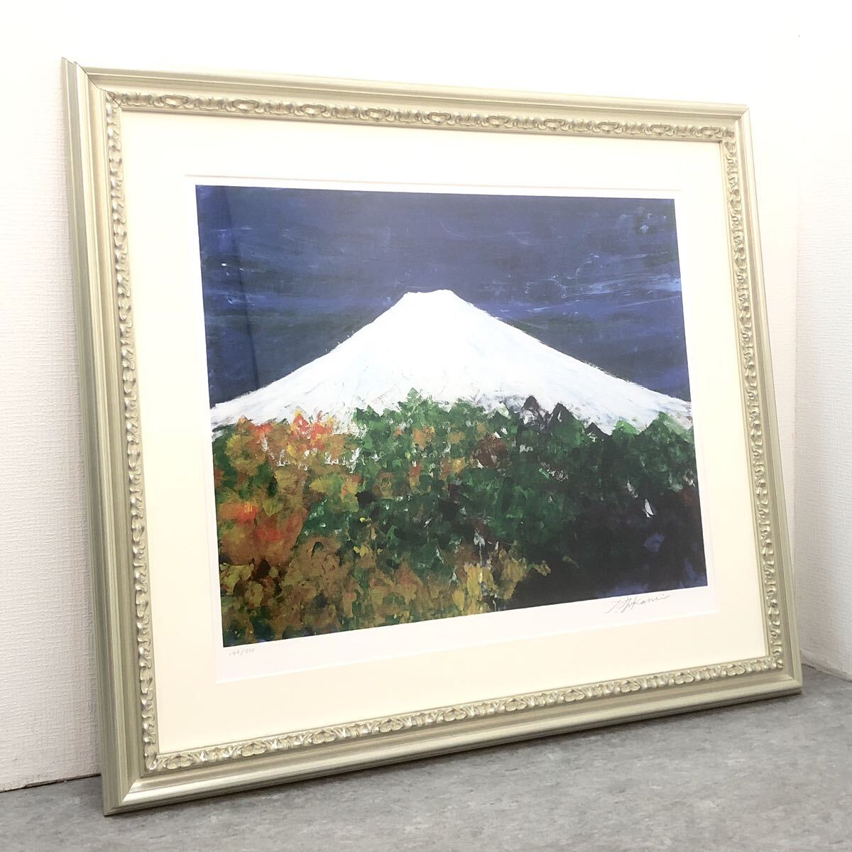 □ Toshu Fukami Frühling, Sommer, Herbst, Winter am Mt. Chokai Original-Siebdruck, Teil 149 einer limitierten Auflage von 500, gerahmtes Gemälde, Landschaftsgemälde, Autogramm, authentisch □24031402, Kunstwerk, drucken, Siebdruck