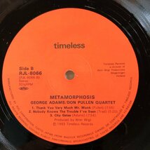 George Adams Don Pullen Quartet / Metamorphosis LP Timeless・RVC_画像5