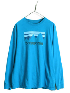 16 лет Patagonia print с длинным рукавом t -Fork Men M Patagonia Outdoor Ron T Print T Logo T Crew Neck Fitrooy Graphic