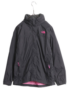 ノースフェイス HYVENT ナイロン ジャケット ガールズ XL レディース S 程/ The North Face アウトドア マンパ パーカー ブルゾン ブラック