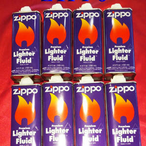 新古品 ジッポーオイル缶 Zippo Lighter Fluid （小缶 133ml）旧オイル缶 8 セットの画像1