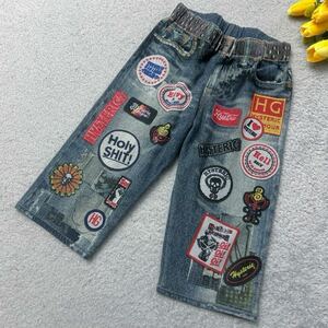 HYSTERIC MINIライクアデニム'パンツ'130㎝'ヒステリックミニ'スウェットパンツ'kids'ハーフパンツ'ヒスミニ'レギンス'レア'レトロ'