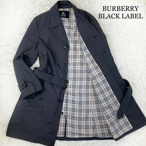 BURBERRY BLACK LABEL Burberry Black Label тренчкот длинный ремень бизнес noba проверка шланг Logo весеннее пальто 