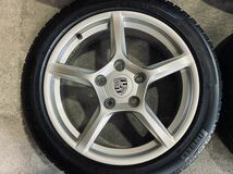 ★極上 美品 バリ溝★ ポルシェ ボクスター ケイマン 純正 スタッドレス ホイール 235/45R18 265/45R18 8J +57 9.5J +49 5H PCD130 A-4-74_画像2