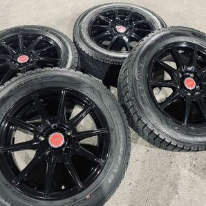 ★バリ溝 2018年★4本 205/60R16 スタッドレス ホイール 6.5J +53 5H PCD114.3 ヴォクシー ノア ステップワゴン アクセラ プリウスα A-5-8の画像1