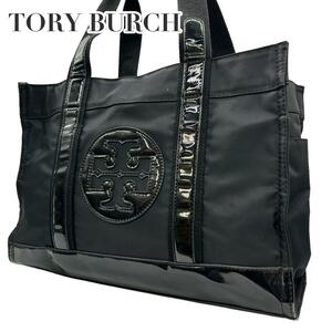 良品　TORY BURCH トリーバーチ　s6 デカロゴ　ナイロン　トートバッグ