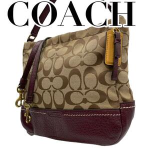 良品　COACH コーチ　s49 ハンドバッグ　2way ショルダーバッグ　茶