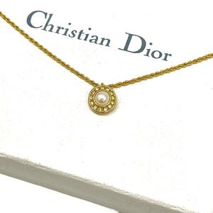 Christian Dior ディオール　I2 パールネックレス　ラインストーン
