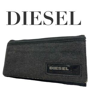 DIESEL ディーゼル　長財布　デニム　ブラック　メンズ　折り財布