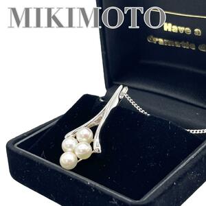 美品　MIKIMOTO　ミキモト　本真珠　パール　ブランド　シルバー　ネックレス