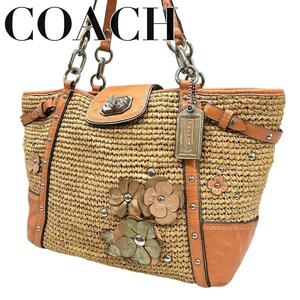 COACH コーチ　s25 カゴバッグ　16763 ティーローズ　ターンロック