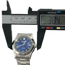 スイスミリタリー　腕時計　メンズ　デイト　アナログ　g2 ステンレスベルト　青_画像10