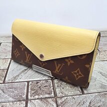 ルイヴィトン ポルトフォイユ・マリールーロン M60598 ジョーヌ・ペール モノグラム エピ 3つ折り 長財布 LOUIS VUITTON 1円スタート_画像3