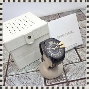 [ beautiful goods ] diesel ma starch -fDZ-1209 day date black × Gold color quartz 44mm men's wristwatch operation goods box attached DIESEL