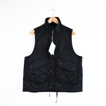 新品 定価4万9500円 Engineered Garments エンジニアードガーメンツ USA製 Field Vest Flight Satin Nylon ベスト M 管理番号F764Q831_画像1