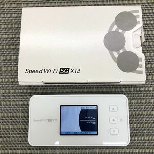 美品 UQ WiMAX Speed Wi-Fi 5G X12 NAR03 au KDDI 利用制限◯ NEC モバイルルーター アイスホワイト 