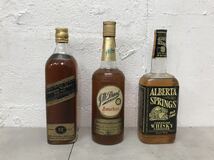 n0304-11★ 未開栓 古酒 ウイスキー ALBERTA SPRING カナディアン WHISKY / Bourbon J.W.Dant / スコッチ Johnnie Walker まとめて3点_画像1