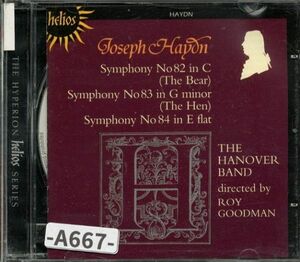 【HELIOS】ハイドン　交響曲第82番「熊」、 交響曲第83番「めんどり」、 交響曲第84番　グッドマン　ハノーヴァー・バンド　-A667-　CD