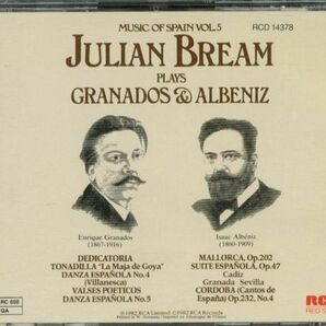 【RCA】ジュリアン・ブリーム・プレイズ・グラナドス＆アルベニス  ギター  -A617- CDの画像2