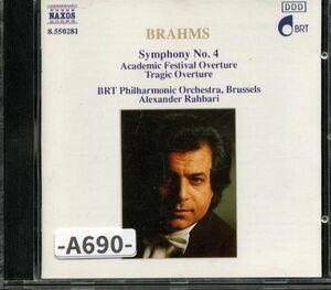 【Naxos】ブラームス　交響曲第4番、大学祝典序曲、悲劇的序曲　アレクサンダー・ラーバリー　BRT フィルハーモニー管弦楽団　-A690-　CD