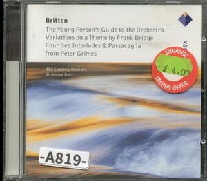 【apex】ブリテン　青少年のための管弦楽入門、フランク・ブリッジの主題による変奏曲ほか　BBC交響楽団　　-A819-　CD