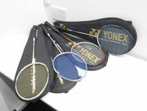 スポーツ祭 ⑦ バドミントン ラケット 4本おまとめ GOSEN Miracle Light U-77 U-86 YONEX TITANIUM MESH Ti1 Ti5 中古品 傷あり_画像1