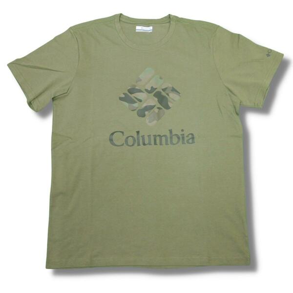即決☆コロンビア ラギッド リッジ 半袖Tシャツ SG/Mサイズ 送料無料 オーガニック コットン 綿 グリーン 緑 カモフラ 迷彩