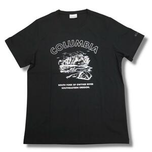 即決☆コロンビア フォレストTシャツOBK/Mサイズ 半袖 送料無料 ブラック 黒 速乾 ドライ UPF25 紫外線カット Columbia