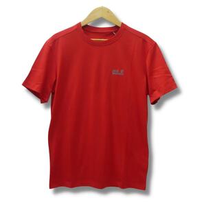 即決☆ジャックウルフスキン エッセンシャル Tシャツ RED/M 送料無料 レッド 赤 トレッキング スポーツ デイリー Jack Wolfskin