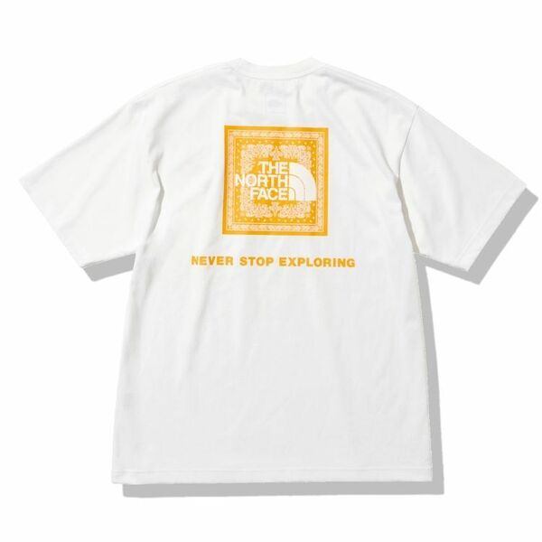 即決☆ノースフェイス バンダナ スクエア ロゴ 半袖Tシャツ WT/XLサイズ ホワイト 白 半袖Tシャツ ロゴ 速乾 ドライ