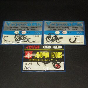 gamakatsu がまかつ石鯛鈎 Anchor Hooks 11号 3枚(合計31本)セット ※在庫品 (16b0600) ※クリックポスト