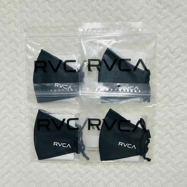 【新品未開封】RVCA ルーカ マスク ブラック　4枚セット