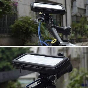 スマホホルダー ケース 防水 自転車 バイク スクーター 原付 フルカバー 防塵の画像5