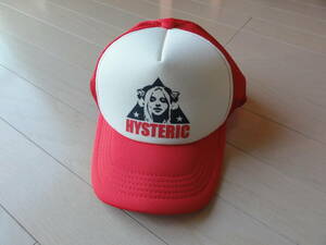 美品 HYSTERIC GLAMOUR HYS GIRL メッシュキャップ 赤 02202QH01