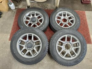 J5F5106■175/80R16 91Q　4本価格　YOKOHAMA ICEGUARD G075　スズキ 純正　送料無料 冬 ’20年 8分山 16×5.5J +22 5穴 PCD139.7 ジムニー